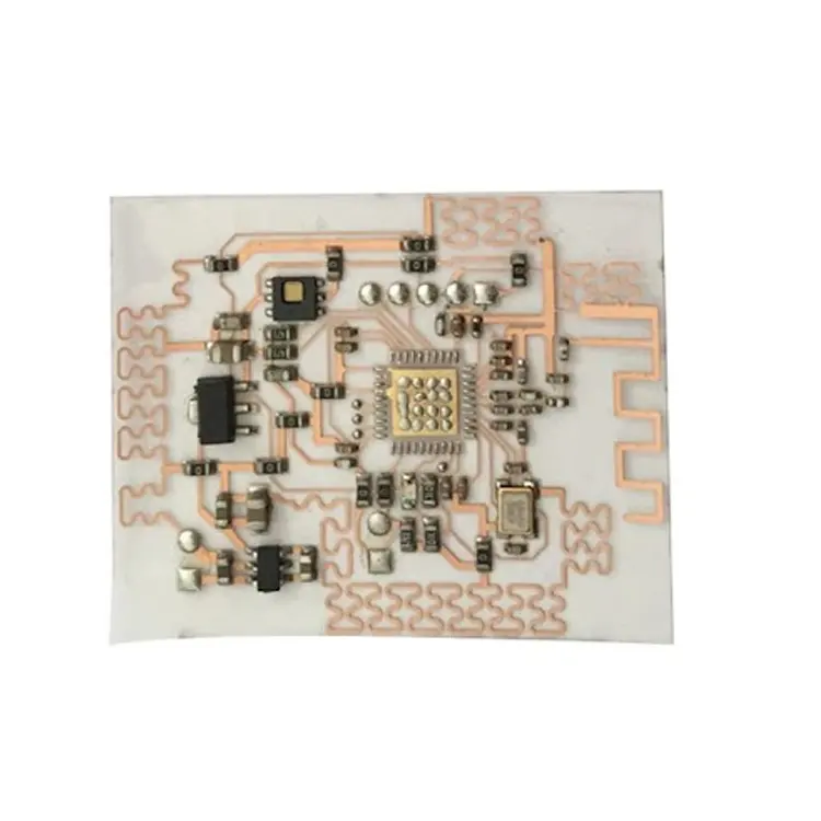 Papan sirkuit fpc fleksibel pcb transparan pcba Pcb fleksibel Pet