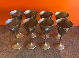 Copa de Vino de Latón Antiguo Grabada a Mano, Cáliz Metálico, Vaso para Beber, Artículos de Bar Vintage, Regalo de Boda, Vajilla Elegante - Product Image 5