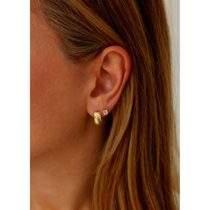 June <b>Stud</b> <b>Earrings</b> with <b>Emerald</b> Cut Diamond Elegant Diamond Jewelry - Product Image 2
