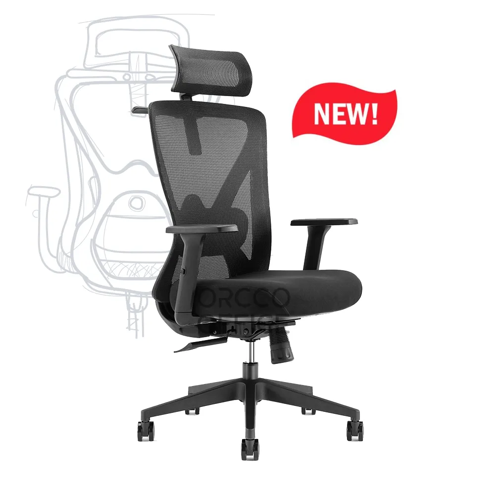 Chaise de bureau ergonomique multifonction de haute qualité, siège professionnel à dossier en maille, pour ordinateur