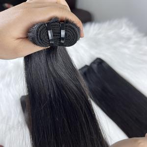 Cheveux bruts vietnamiens doublement étirés, Extension de cheveux du Vietnam, Vente en gros 100 trame de cheveux humains vietnamiens Usine du Vietnam - Product Image 3