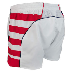 Short de rugby sportif, couleur blanche, spandex, polyester, élastique, fermeture à cordon et à taille élastique, sublimation, short de rugby pour équipe adulte - Product Image 2