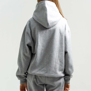 Sweat à capuche épais 100 % coton molletonné pour femme, impression personnalisée de marque, écologique, couleur unie sur le devant, couleurs personnalisables, hiver - Product Image 3
