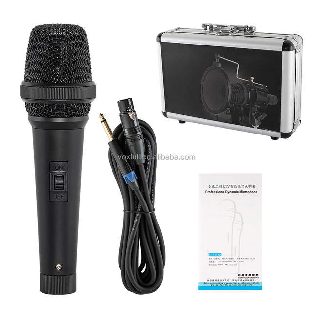 Industry-First High-Sensitivity XLR Wired Dynamic Microphone Embossed Design Three-Core Shielded Metal Cable Gold-Plated Locking