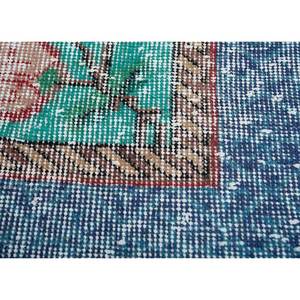 Tapis en laine bleu vintage noué à la main, grand format, motif médaillon, pour la maison, 9x12 rectangulaire, pour salon ou chambre - Pae-2224 - Product Image 3