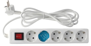 Presa multipla serie Standard con 5 prese e interruttore, 5 metri (GSC 0000795) - Product Image 1