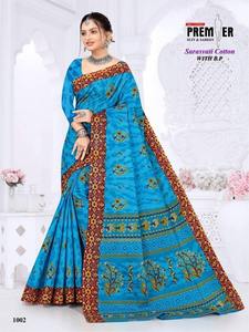 Collection Saree en coton décontracté moderne en gros Léger quotidien avec des motifs imprimés pour les fêtes pour les détaillants Revendeurs - Product Image 3