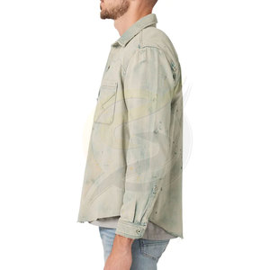 Camisas vaqueras de manga larga ajustadas informales a la moda personalizadas para hombre, ropa a granel, ropa mixta, Camisa vaquera inteligente para hombre - Product Image 4