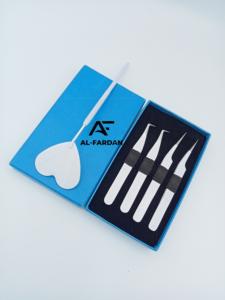 แหนบขนตาปลอมทำจากสเตนเลสปลายแหลมสูงแบบญี่ปุ่นรองเท้าบูททรงตรง90องศาพร้อมที่จับกระจกรูปหัวใจด้านสีขาว - Product Image 2