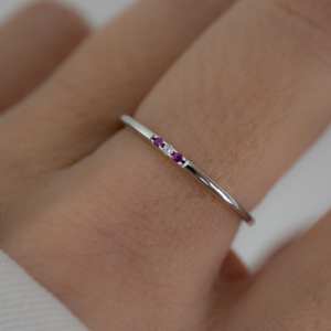 Anillo de joyería fina de Plata de Ley 925 más vendido, alta calidad, tres diamantes de Rubí, Perla de moissanita, diseño de compromiso clásico - Product Image 3