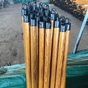 Manche de balai en bois enduit de PVC bâton de vadrouille 1200 mm longueur 22mm diamètre et crochet noir à vendre - Product Image 3