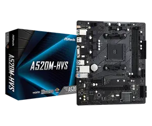 Orijinal mikro ATX formu Asrock A520M-HVS anakartlar AMD Ryzen AM4 CPU AMD A520 yonga seti AMD Radeon Vega grafik 2 DDR4 bellek