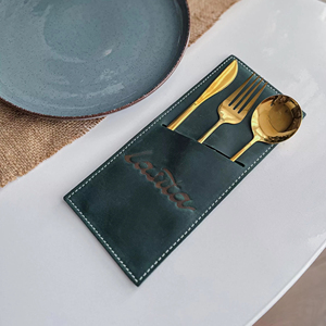 Porte-couverts en cuir fait main pour organisateur de salle à manger de Restaurant support de stockage de couverts Vintage LRCH-0039 - Product Image 1