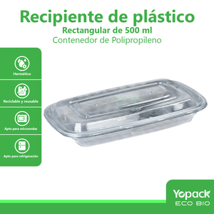 Stile americano 500ml rettangolare PP contenitore 300 pezzo Set di plastica spedizione dal Messico - Product Image 2