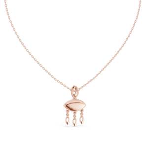 สร้อยคอเพชรทรงตาปีศาจ 0.03 กะรัต เพชร CVD คุณภาพ VVS-VS สี EF  ตัวเรือนทอง 18KT, 14KT  ทองชมพู, ทองเหลือง, ทองขาว  จี้เพชรคุณภาพสูง - Product Image 6