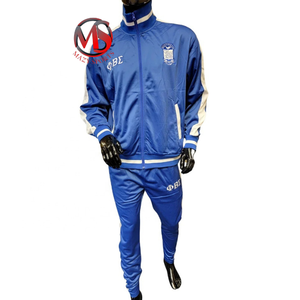 Lo más nuevo Fraternity Beta Phi Sigma Stand Collar mangas despojadas Top & Bottom bordado 100% poliéster chándales deportivos - Product Image 1