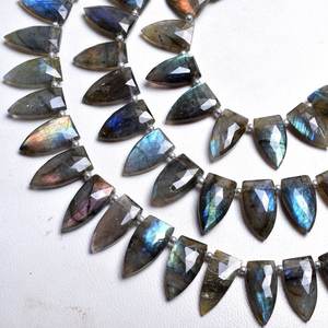 Natural 8mm Fancy Shape Labradorite Faceted Briolette Arrowhead Gemstone Beads for Jewelry Making 10mm Loose Beads <b>Necklace</b> - Product Image 3