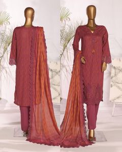 Ssumaira Bộ sưu tập riwayat cao cấp thêu phù hợp với bãi cỏ khâu ba mảnh Bộ sưu tập với áo sơ mi thanh lịch duppatta - Product Image 6