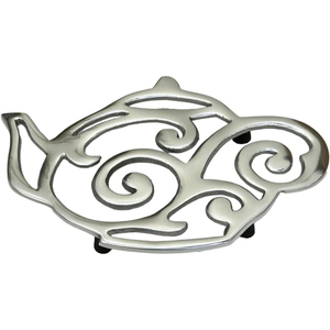 Salvamanteles de diseño de hoja de Metal decorativo de estilo moderno, protector de mesa de cocina redondo resistente al calor, accesorio de comedor para ollas calientes, sartenes - Product Image 5