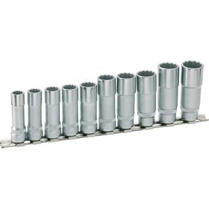 Hazet <b>12</b>-<b>Point</b> Long Metric Square 3/8'' <b>Sockets</b> Set with Traction Profile 10-Piece Set - Product Image 1