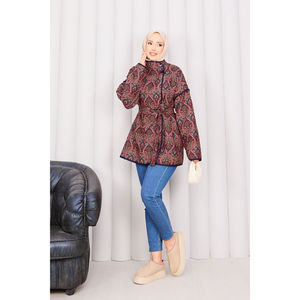 Chaqueta Acolchada con Estampado Étnico para Mujer, Chaqueta de Cuero con Bordado Floral y Animal, Corta, Estilo Boho para Primavera y Otoño - Product Image 5