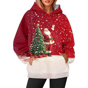 Latest Designs Custom Anti-pilling breathable <b>hoodies</b> for woman Street Winter Own Logo Premium Quality <b>Christmas</b> <b>Hoodies</b> - Product Image 1