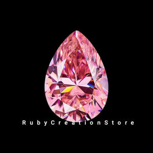 Pierre de Moissanite taille poire rose à vendre : Clarté VVS1, Pierres en vrac pour la fabrication de bijoux, toutes tailles - Product Image 3