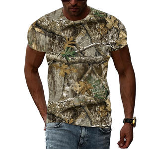 Camiseta de camuflaje verde transpirable de verano para jóvenes para hombres, ropa Formal de manga corta con logotipo de caza elástico Formal con estampado de animales - Product Image 3