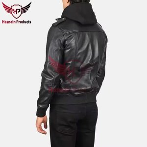 Veste en jean de haute qualité pour hommes Capuche de bombardier personnalisée de qualité supérieure pour le printemps automne hiver Style chaud à la mode - Product Image 5