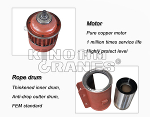 CD1 MD1 Polipasto de cuerda de alambre manual eléctrico Nuevo dispositivo de elevación de acero para planta de fabricación de hoteles minoristas - Product Image 3