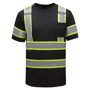 Vente en gros Chemise de sécurité réfléchissante personnalisée Chemise de travail haute visibilité respirante pour hommes avec service OEM - Product Image 3