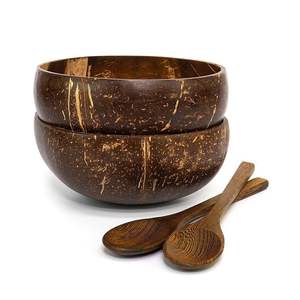 Tazón Ecológico de Cáscara de Coco Tallado a Mano, Desechable, para Camping, Uso Doméstico, Apto para Lavavajillas - Product Image 3