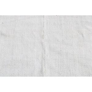 พรมตุรกี, พรมวินเทจขนาด 2.6x5.1 ฟุต, พรมขนสัตว์ลายดอกไม้สีขาว - Product Image 5