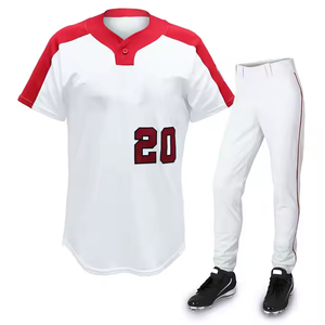 Ensemble de maillots de baseball respirants en polyester/coton de haute qualité, vêtements d'équipe, uniformes à étiquette privée, votre propre logo, sur mesure - Product Image 2