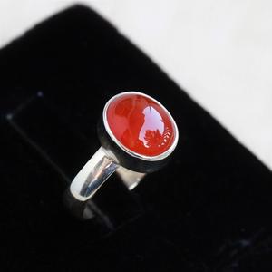 Anillo de cornalina de Plata de Ley 925, anillo de piedras preciosas de corte ovalado hecho a mano para boda, Navidad o regalo del Día de San Valentín - Product Image 5