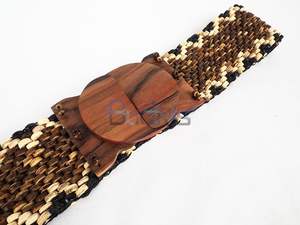 Cinturones elásticos éticos, cáscaras de coco ecológicas de origen global, Budivis CCB007, diseño personalizable, accesorios al por mayor - Product Image 6