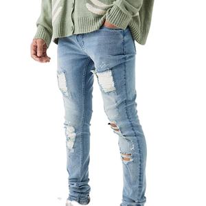 Jeans de Hombre de Diseño Desgastado, Ajustados, de Alta Calidad, a la Moda, Nueva Llegada, Venta al Por Mayor - Product Image 1