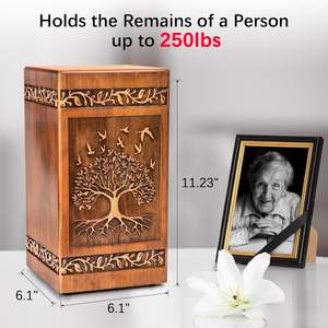Handmade <b>Wooden</b> <b>Urn</b> <b>for</b> Human <b>Ashes</b> <b>for</b> Adult Male Female Engraved Burial Cremation <b>Urns</b> <b>for</b> <b>Ashes</b> Men Women - Product Image 2