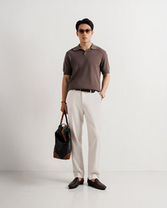 <b>Men's</b> Poly Viscose Spandex Formal <b>Pants</b> Breathable Eco-Friendly Multi-Pocket Flat Mid Waist Slim <b>Cropped</b> Lightweight Bleach Wash - Product Image 3