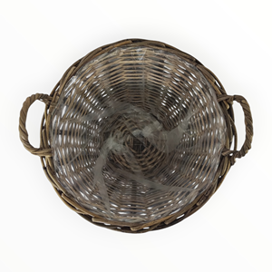 Cesta de Ratán Natural Kubu Gris para Patatas con Revestimiento de Plástico, Cesta de Almacenamiento de Alimentos con Asas para Organización de Contenedores - Product Image 3