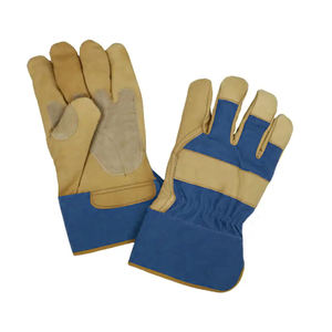 2025 capa superior de piel de vaca Protección Laboral suave resistente al desgaste soldador ciclismo llevar guantes de trabajo de cuero protector para hombres - Product Image 6
