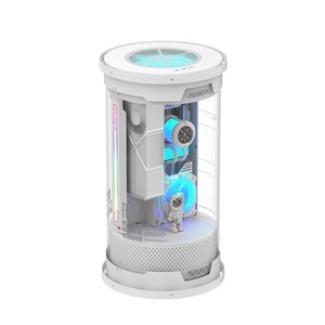 Boîtier PC ALSEYE Cylindrical Design 360-Degree Panorama MICRO ATX/ITX, couleur noire, FC01-Pro-B, compatible avec refroidissement liquide 360. - Product Image 5