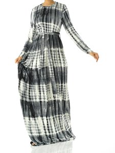 Túnicas para mujeres musulmanas 2023 moda modesta plisada impresa cambio Maxi vestido personalizado mujeres de alta calidad vestidos de mujer nuevo <span class=keywords><strong>Arr</strong></span> - Product Image 5