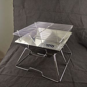 Réchaud de camping pliable d'extérieur compact, cuisinière de pique-nique, barbecue de jardin, grill à <span class=keywords><strong>bois</strong></span> et charbon de <span class=keywords><strong>bois</strong></span> pour réceptions, avec grille de rôtissage de viande - Product Image 3