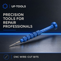 Tournevis de précision 2D UF-TOOLS avec embout magnétique, embout de découpe au fil CNC pour la réparation de téléphones mobiles