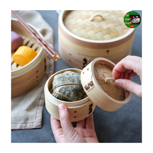 งานฝีมือเรือกลไฟไม้ไผ่ธรรมชาติตะกร้านึ่งไม้ไผ่รักษ์โลกเรือกลไฟติ่มซำไม้ไผ่ทนทาน - Product Image 5