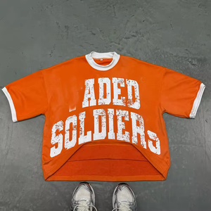 เสื้อยืดครอปของผู้ชายเสื้อโอเวอร์ไซส์ผ้าฝ้าย100% 230gsm โลโก้ออกแบบได้ตามต้องการเสื้อยืดโบซี่โอเวอร์ไซส์ทรงหลวมโอเวอร์ไซส์ - Product Image 6