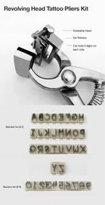 Alicates de tatuaje de cabeza giratoria Instrumentos de marca Instrumentos veterinarios MAHERSI - Product Image 2