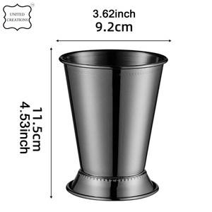 แก้วทัมเบลอร์สแตนเลสสีเงินแก้วเบียร์ Julep ทำจากโลหะสำหรับถ้วยมิ้นท์ - Product Image 6