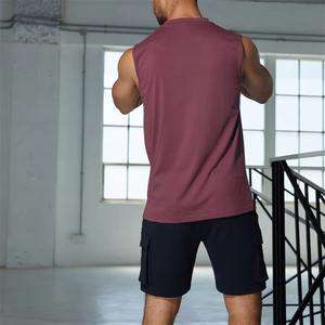 T-shirts musclés personnalisés pour hommes débardeur d'entraînement débardeur en coton sans manches pour hommes débardeur de gymnastique - Product Image 3